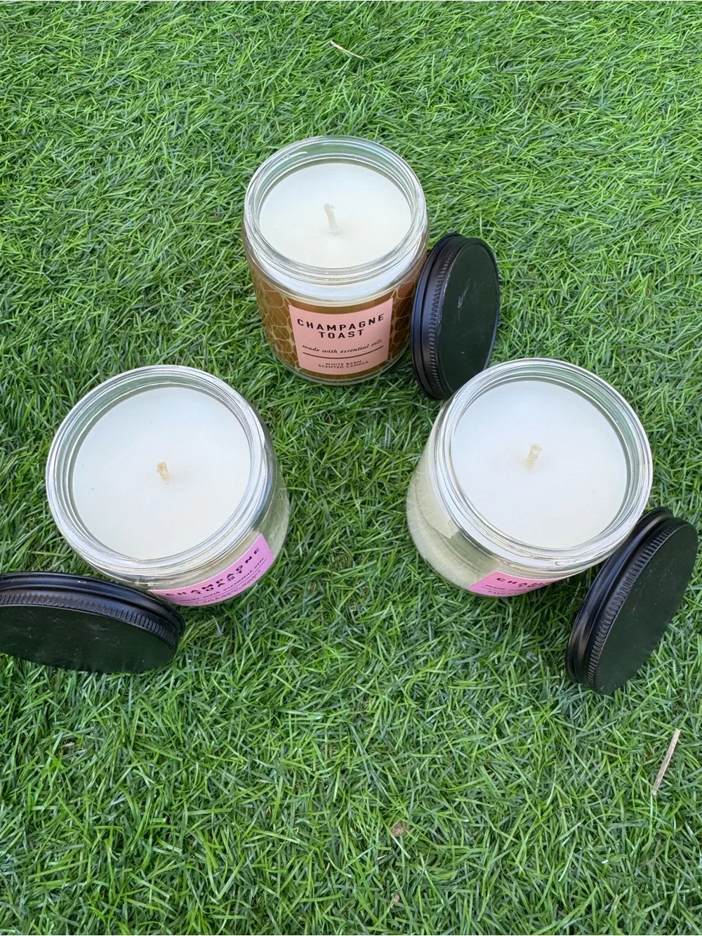 Bath & Body Works Champagne Toast Candles - Pink & Peach Labels